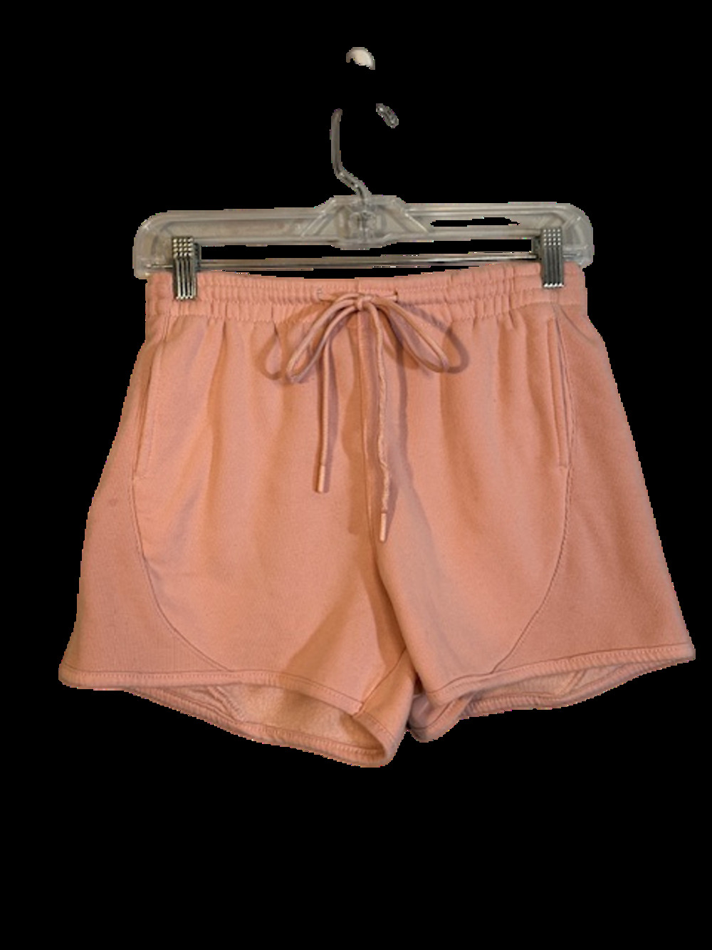 Always You Pink Cotton Blend Pockets Drawstring Stretch Waist Shorts Women Sz M